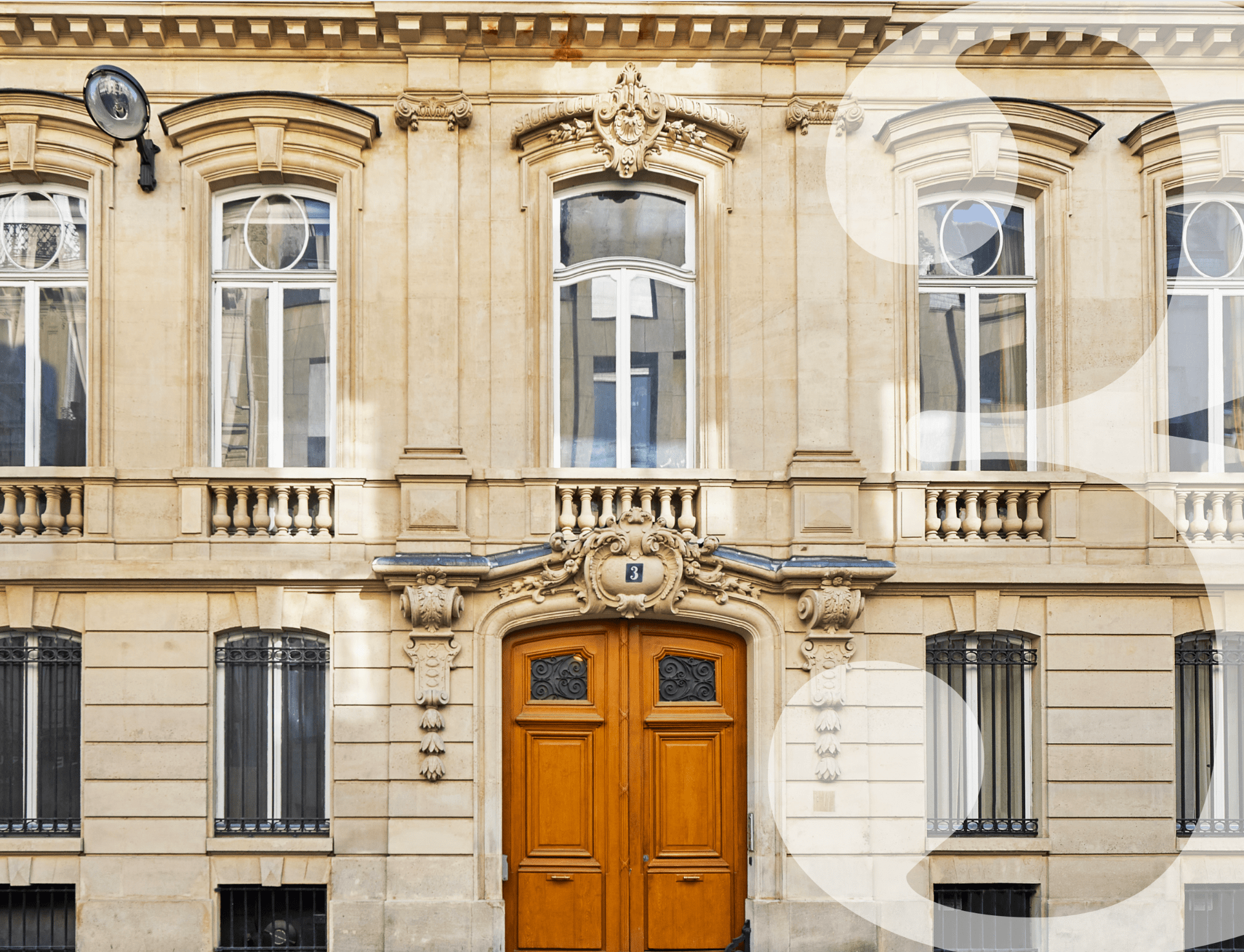 Facade hôtel particulier MR Agency Real Estate